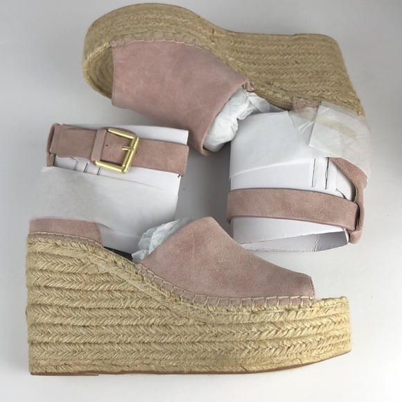 NEW Marc Fisher Adalyn 5 Espadrille Peep Toe Wedges - Picture 8 of 12
